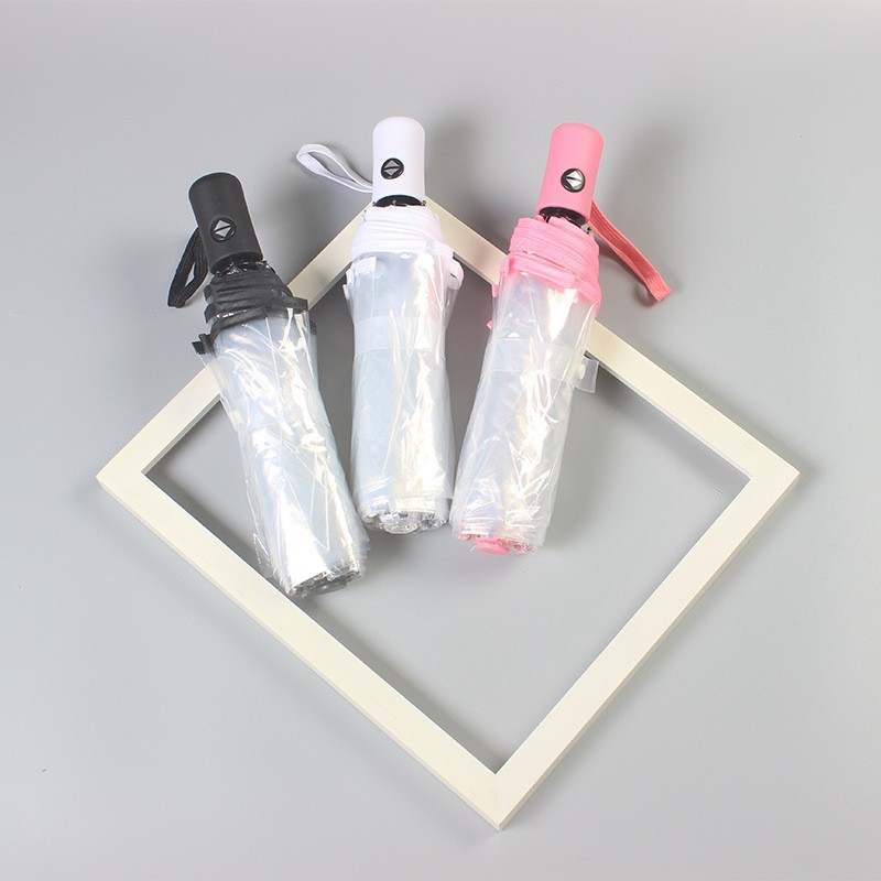 Cartoon plegable protector solar paraguas automático para hombres y mujeres sol y lluvia de alto valor facial lindo paraguas de sol para mujeres anti-UV