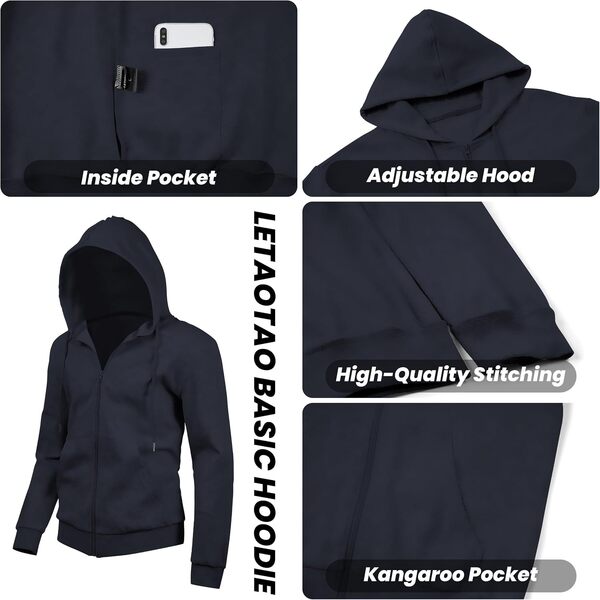 Hoody with zipper