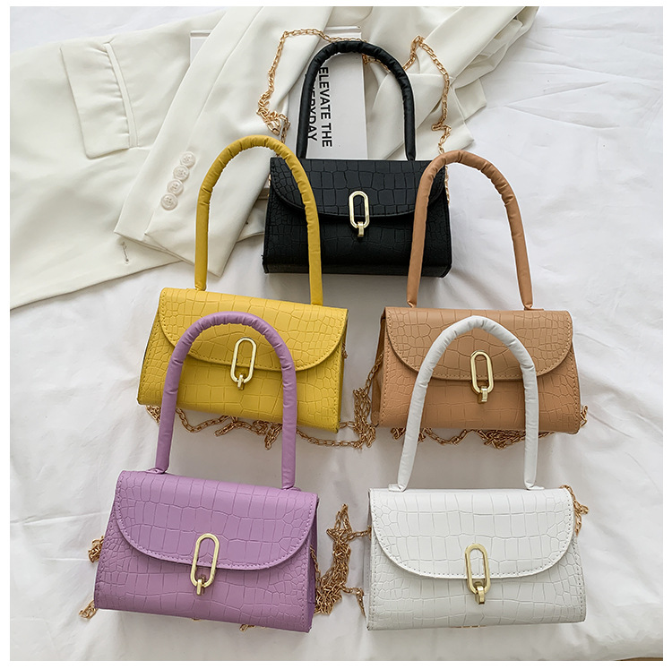 fashion embossed chain crossbody small square bagpicture14