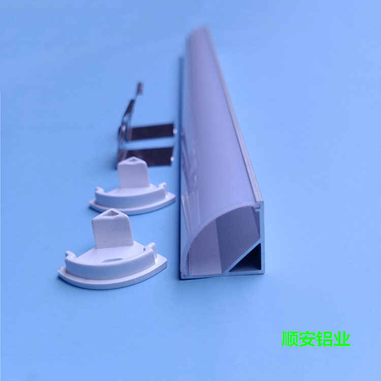 LED硬条灯铝槽1616V型线条灯外壳直角展柜珠宝柜台灯三角形槽现货