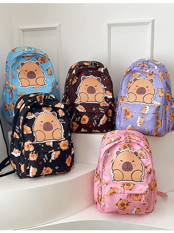 Liebre mochila de impresión universal, mochila resistente a la suciedad, moda para hombres y mujeres, mochila de tendencia ligera de gran capacidad.