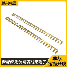 定制接线端子连带鲨鱼齿形接线端子 铜扣横排线扣端子 端子定制