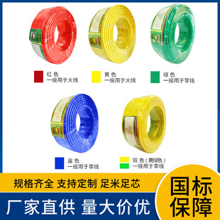 WDZC-BYJ 1.5 2.5 4 6 10 copper core cross-linked polyethylene insulated low smoke halogen-free flame retardant wire