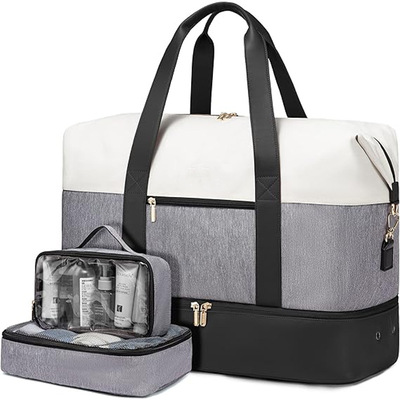 定制大容量高颜值出差旅行收纳包  时尚拼色防水外出便携行李袋|ru