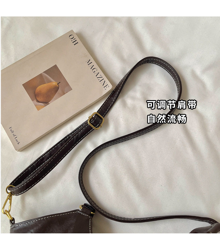 Túi tote đeo vai đeo chéo cỡ lớn phong cách tối giản, túi xách tay kẹp nách — Gạo trắng không có mặt dây chuyền, Màu cà phê Không có mặt dây chuyền, Màu nâu không có mặt dây chuyền, Đen không có mặt dây chuyền chi tiết 4