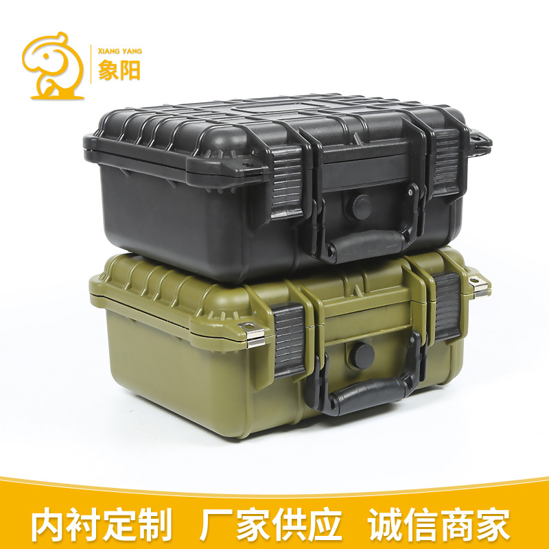 电动工具收纳防护箱军绿色多规格便携手提箱泡棉减震箱