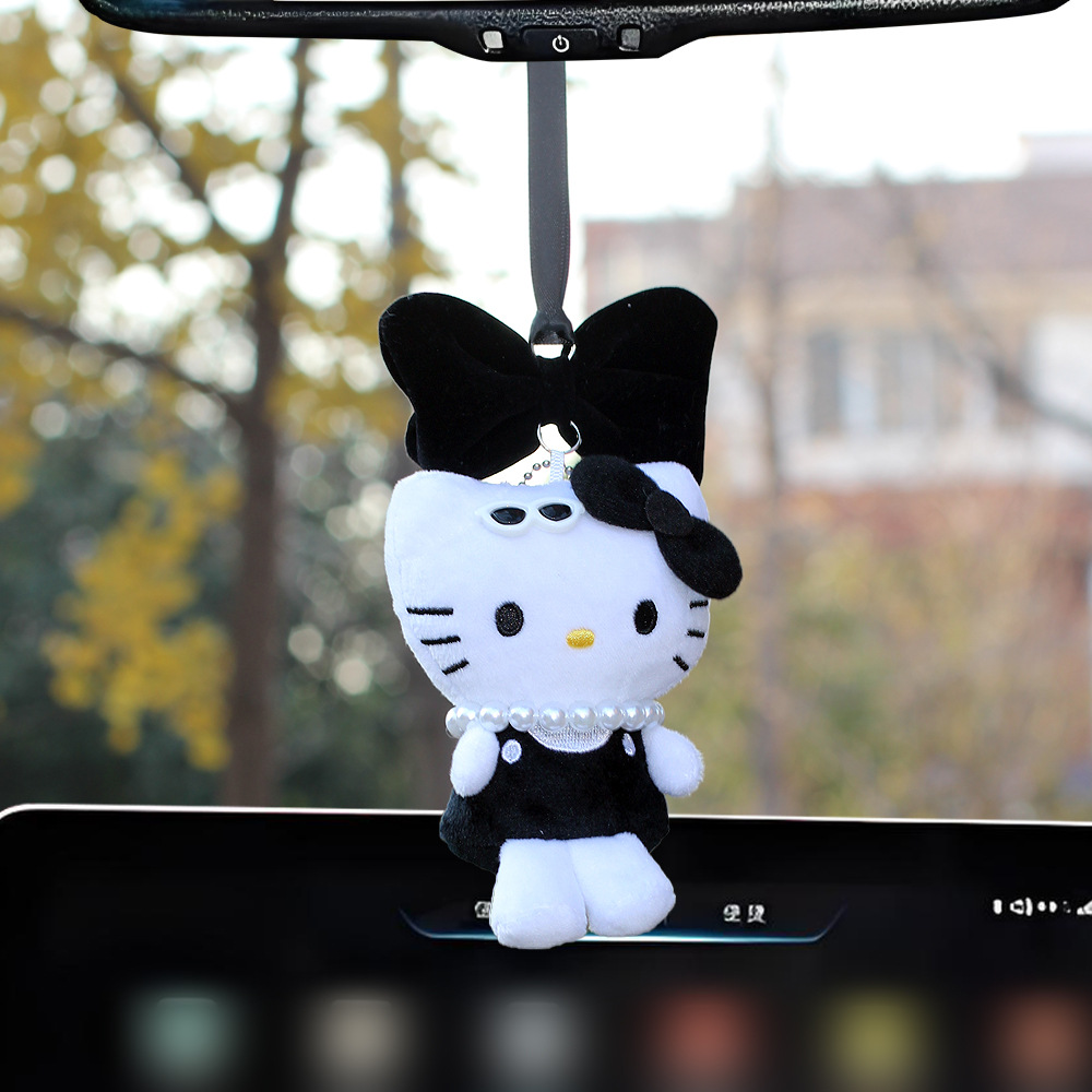 Hello Kitty accesorios para automóviles colgantes de alta calidad para niñas en el automóvil 2025 nuevos espejos retrovisores