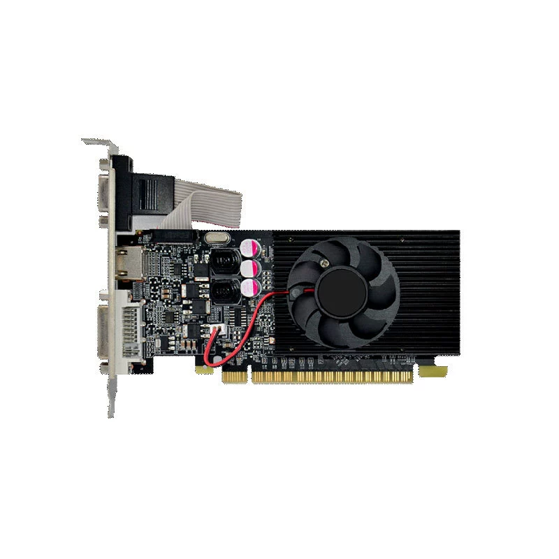 Средняя видеокарта GT610PRO LP Liying 64-битная 2 ГБ DDR3 для настольного ПК, полнофункциональная высокотехнологичная