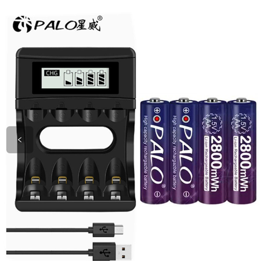 1.5V The fifth VII lithium battery charge suit Constant voltage intelligence liquid crystal fast Charger Can charge AAA/AA