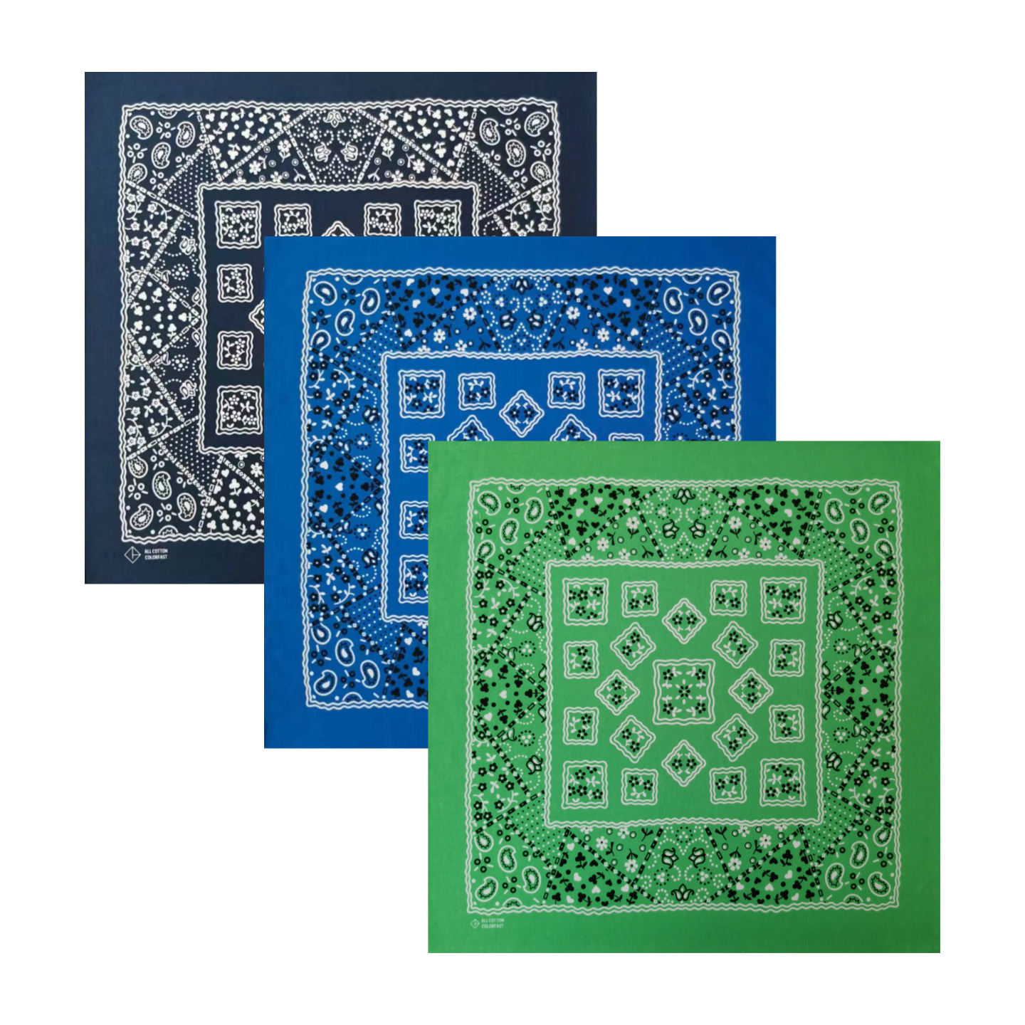 American Retro Paisley Print Cashew Flower Outdoor Cycling Sports Headscarf Hip-Hop Street Dance Decorative Scarf Wholesale