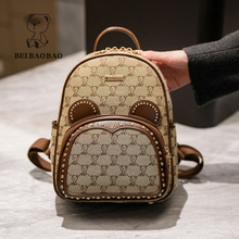 北包包源头工厂复古潮流双肩背包休闲大容量户外双肩旅游出行女包