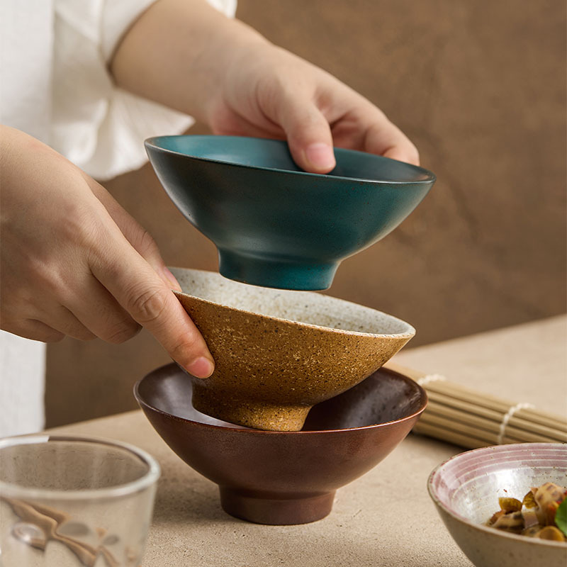 Tacos de arroz creativos de estilo japonés Tacos de sopa Tacos de cerámica domésticos Tacos de cerámica de restaurante Tacos de platos simples Tacos de hotel