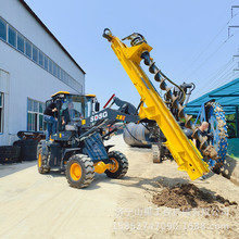 四驱铲车式地基打桩机液压动力光伏施工螺旋钻946装载机前置桩架