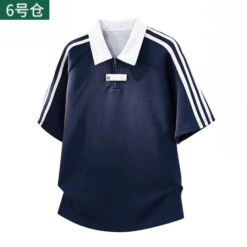 American-Style Casual Polo Shirt for Men, New Summer Designer Short-Sleeve T-Shirt with a Turn-Down Collar