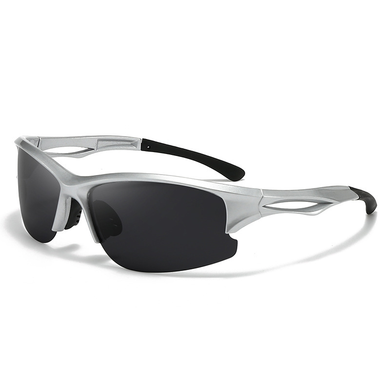 silver frame black gray