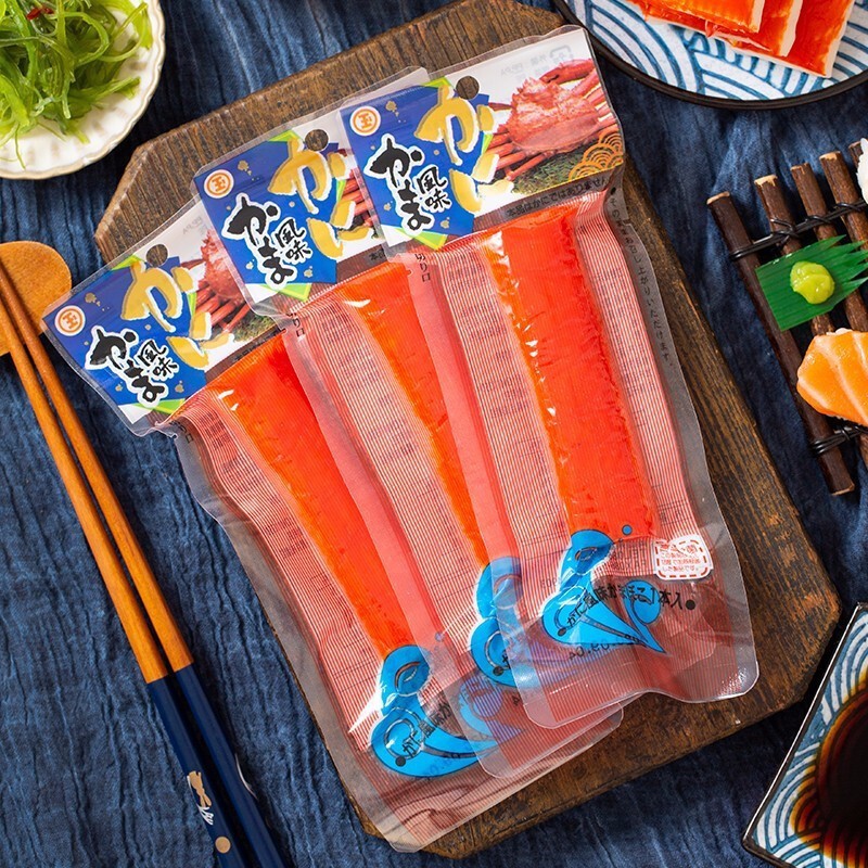 条装日本/韩国进口丸玉水产海味即食北海道长脚蟹柳肉棒卷45g批发|undefined