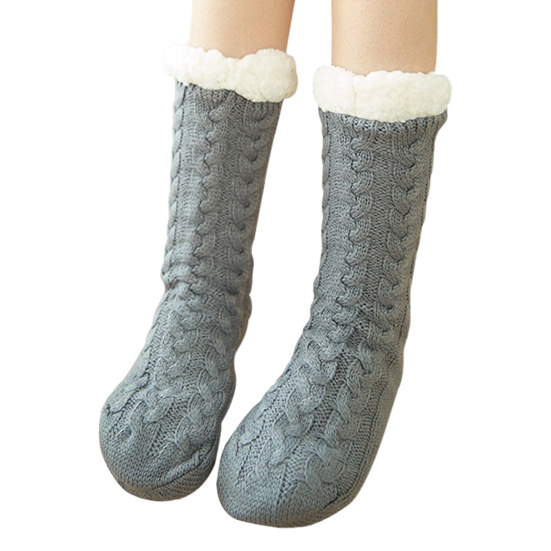 Calcetines de piso adulto calcetines de confinamiento en el hogar cubierta de la pierna dormir calcetines de nieve de Navidad Zapatillas de terciopelo de coral calcetines de alfombra al por mayor