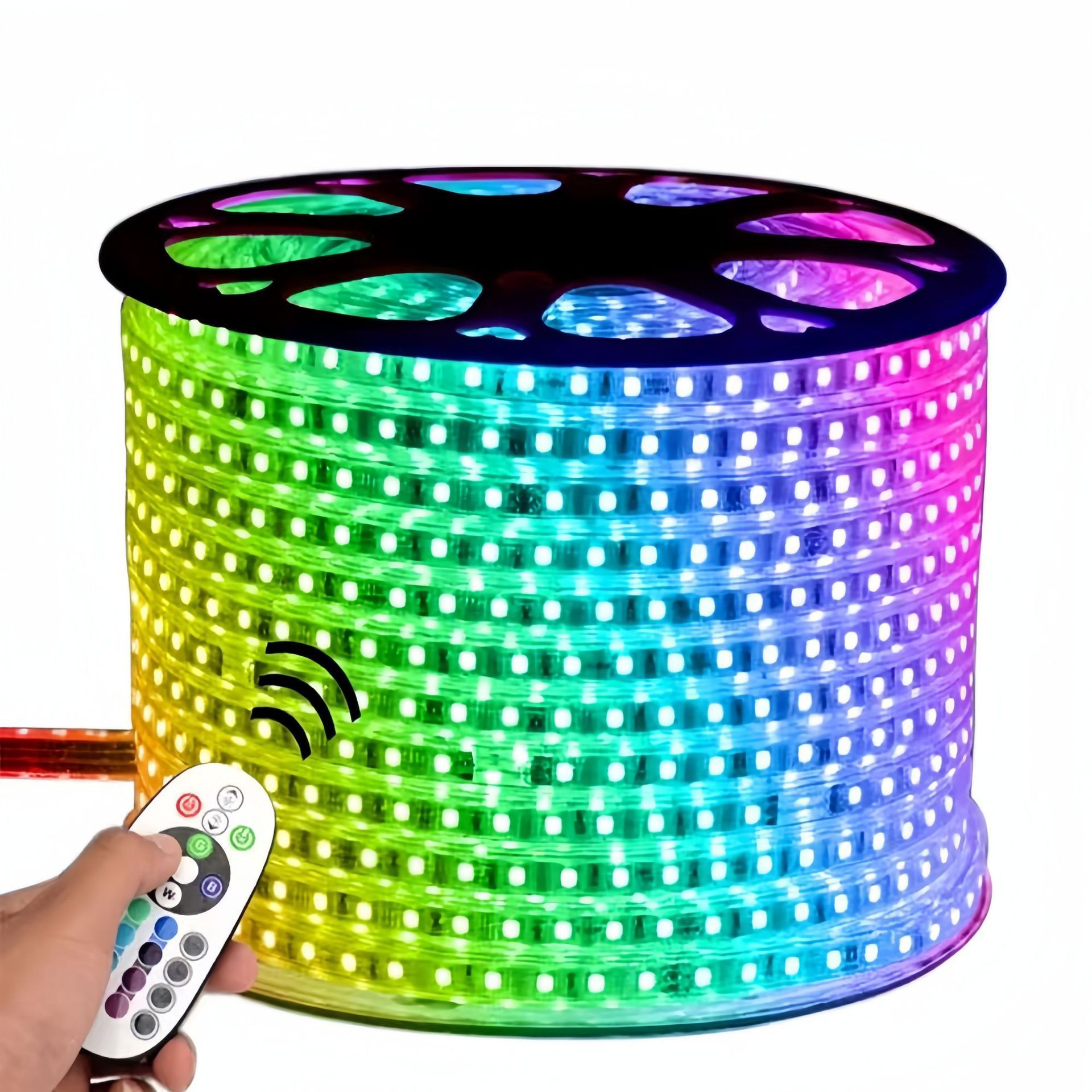 Alta tensión 110v220v cinturón de lámpara gradiente colorido 5050rgb al aire libre a prueba de agua LED iluminación de ingeniería de atmósfera