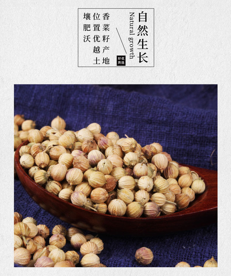 Coriander Seed 500g Yan Sui Zi Whole Dried Culinary Spice for BBQ Hotpot Soup and Herbal Use specifications