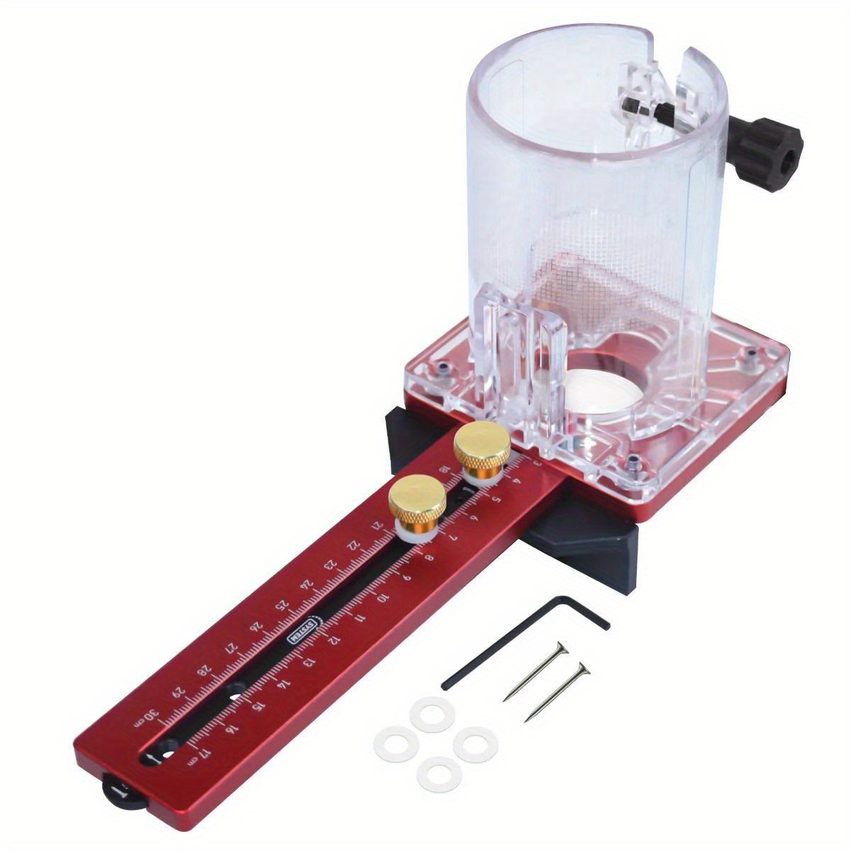 木工圆形切割夹具带可调延长杆的路由器开槽底座修边机铣圆器靠山