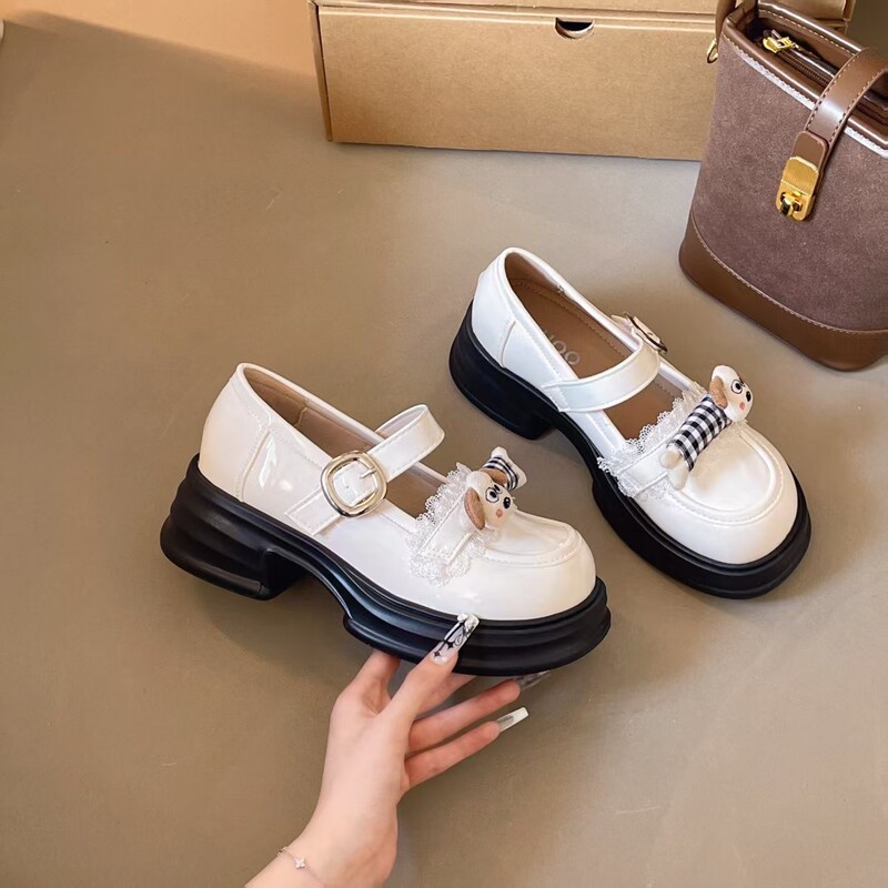 Cute Cartoon Dog Women's Flats 2026 Summer New Sweet College Style Commuting Versatile Thick-Soled Height-Increasing Mary Jane Shoes Cute Cartoon Dog Women's Flats 2026 Summer New Sweet College Style Commuting Versatile Thick-Soled Height-Increasing Mary Jane Shoes