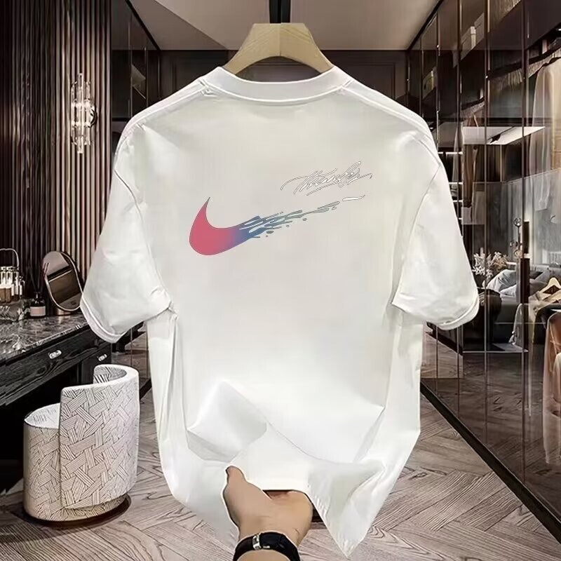 High-Quality Export Goods, All-Cotton Short-Sleeve Unisex Overseas Trendy Brand Round-Neck T-Shirt, High-Quality Long-Staple Cotton Supply Chain T-Shirt High-Quality Export Goods, All-Cotton Short-Sleeve Unisex Overseas Trendy Brand Round-Neck T-Shirt, High-Quality Long-Staple Cotton Supply Chain T-Shirt