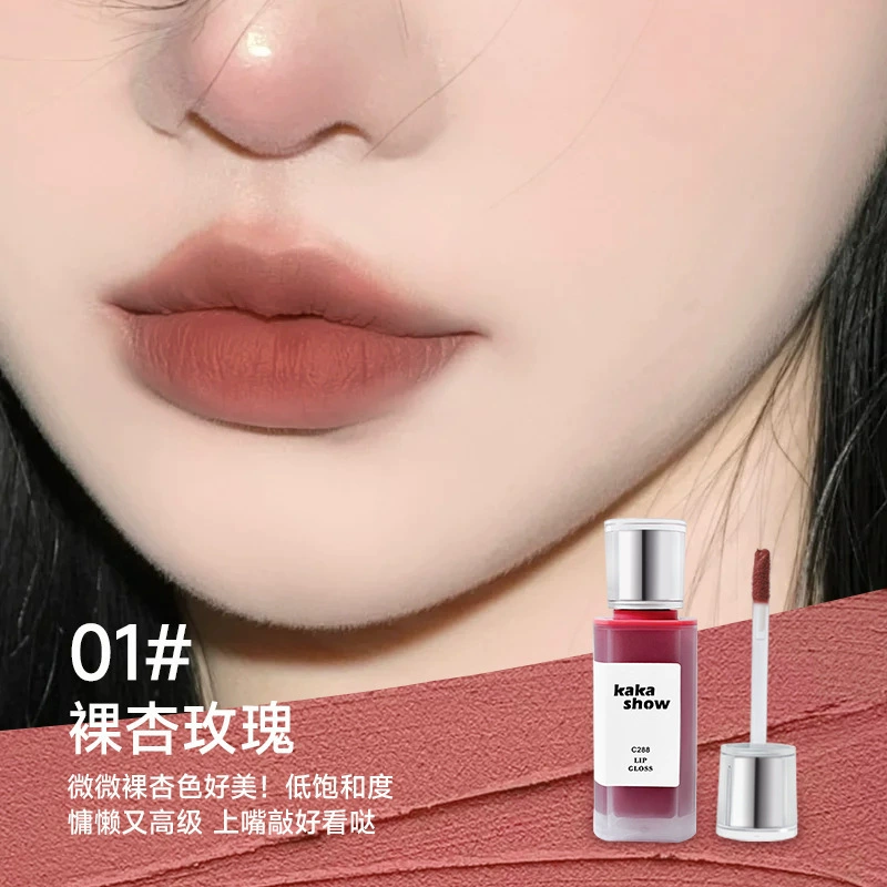Lip gloss, matte lip balm, lipstick, translucent shading