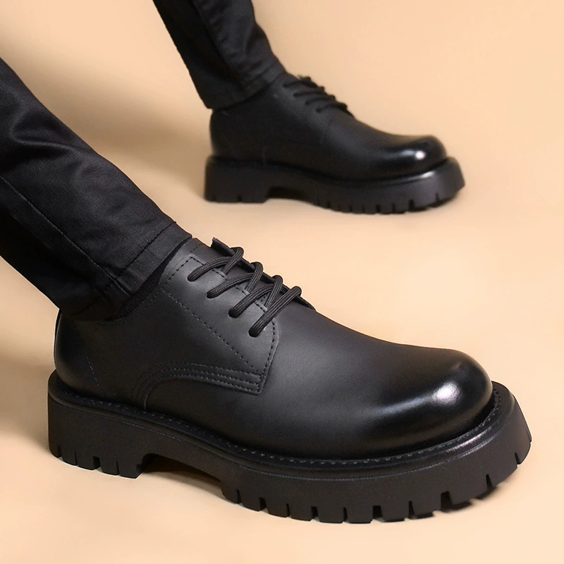 2025 мужская обувь весна кожаная молодежная дикая шнуровка