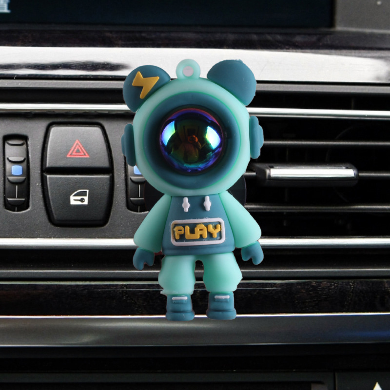 [Transfronterizo] Abrazadera de salida de aire para automóvil, perfume para automóvil, adornos de dibujos animados, accesorios de decoración, astronauta para automóvil, oso