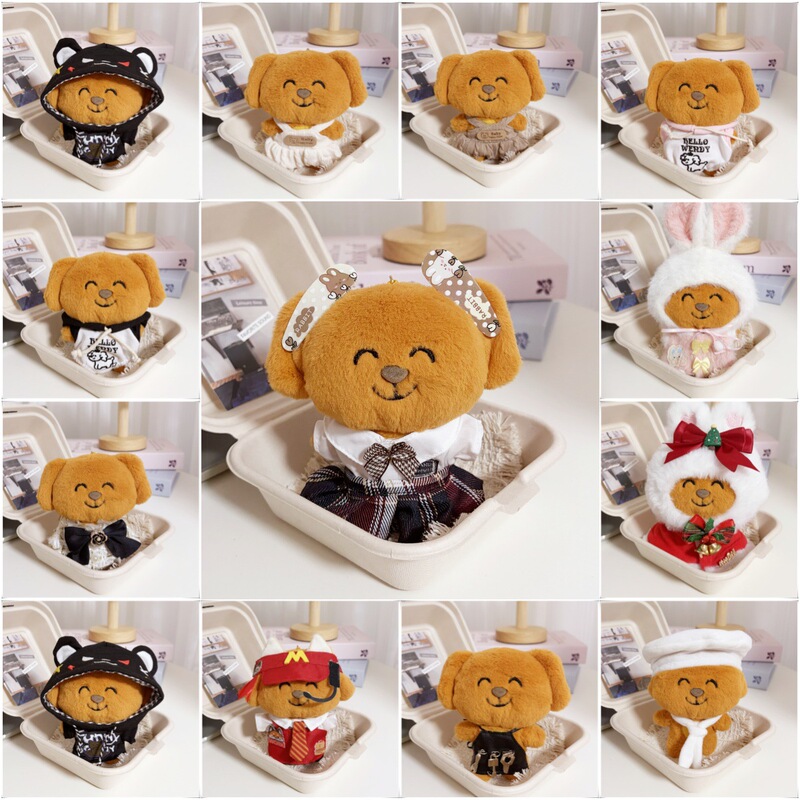 Only Selling Clothes】10Cm Cotton Doll Clothes, Big Stupid Dog's Guest Costume Set, Skirt, Apron, Uniform Only Selling Clothes】10Cm Cotton Doll Clothes, Big Stupid Dog's Guest Costume Set, Skirt, Apron, Uniform