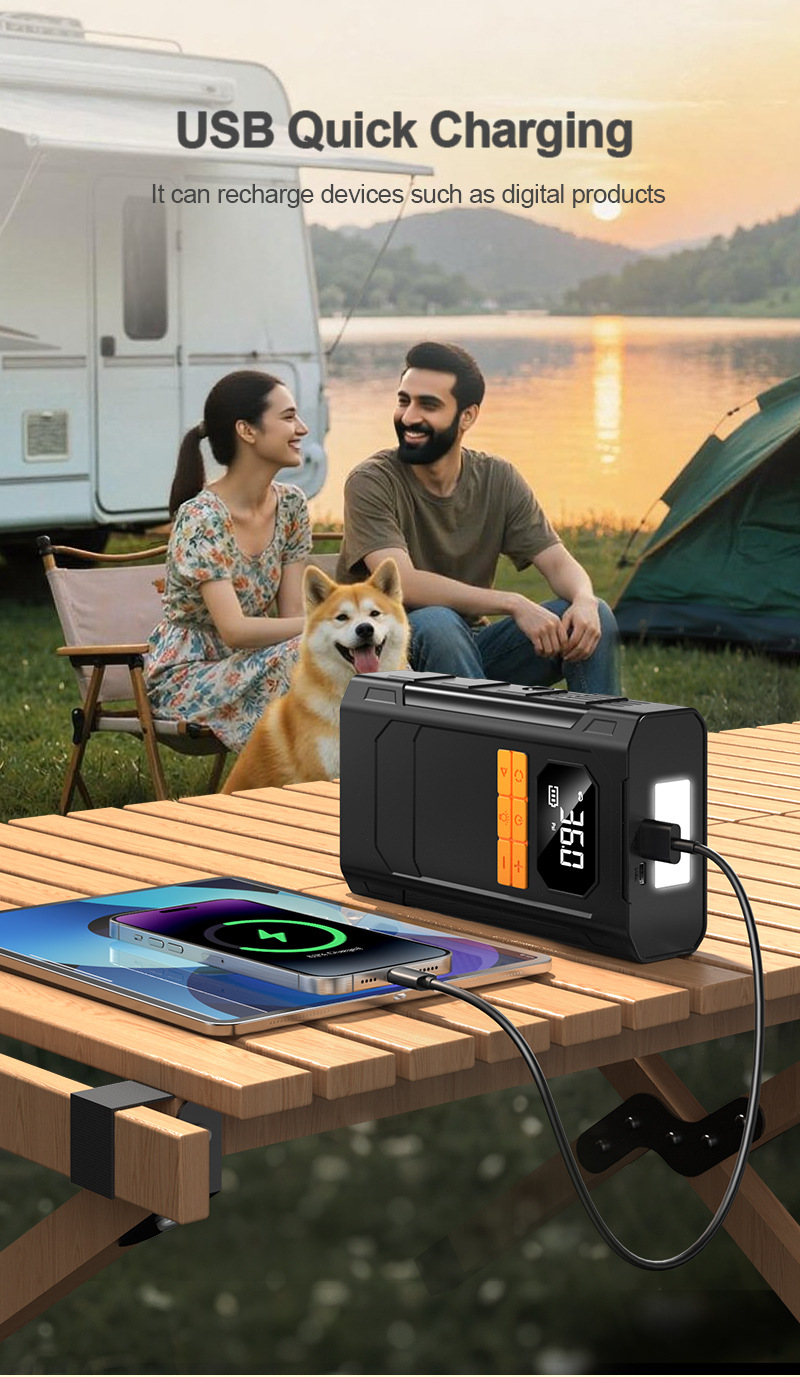 Cross-Border New Car Emergency Starting Power Supply Car Large-Capacity Power Bank Convenient Air Pump Air Pump