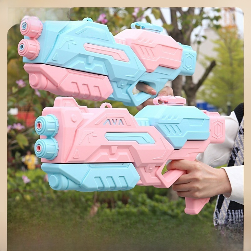 새로운 대형 이중 노즐 물총 어린이 장난감은 고압 대용량 물 싸움 야외 남성 도매