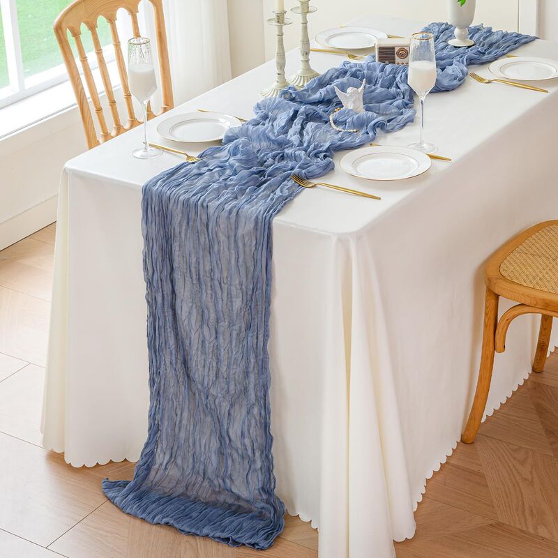 Voile Wrinkled Table Flag Bohemian Style Twist Wrinkled Gauze Wedding Birthday Party Party Decoration Table Flag Voile Wrinkled Table Flag Bohemian Style Twist Wrinkled Gauze Wedding Birthday Party Party Decoration Table Flag
