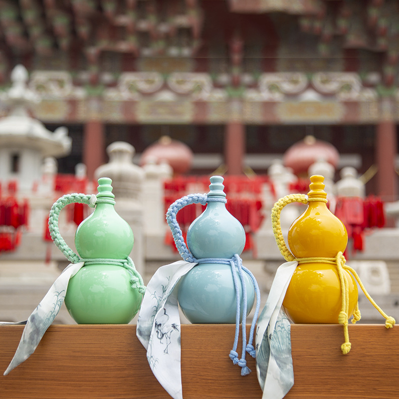 厂家直销1斤装玻璃仿瓷葫芦瓶多种颜色精美葫芦瓶密封家用分装瓶