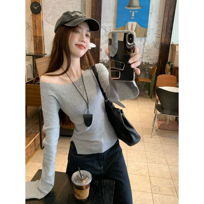 Velvet autumn fitted base long-sleeve