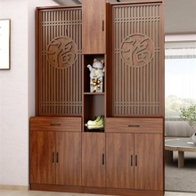 玄关柜现代简约屏风置物架客厅装饰柜屏风隔断客厅遮挡中式风家用