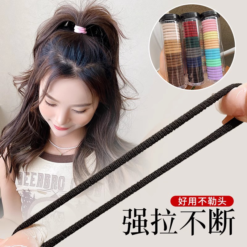 Cuerda para el cabello con cola de caballo alta para mujer 2025 nueva cuerda para el cabello de alta elasticidad y durabilidad para niñas con funda de goma para el cabello