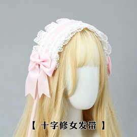 手工蝴蝶结蕾丝发带日系少女lolita发夹软萌二次元头饰萌妹发饰