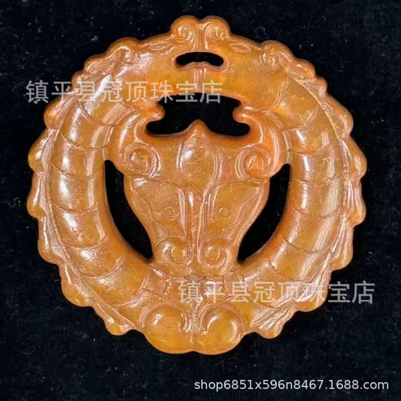 批发高古玉老玉岫玉高仿古董仿古玉器明清战汉岫玉做旧玉佩挂件|undefined