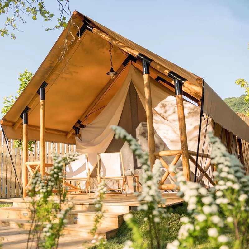 Tiendas de madera sólida de Wild Luxury Hotel High-end Camping Residence Resort Scenic Spot Tiendas de madera