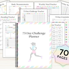 厂家直销现货跨境新品75-Day Challenge Planner 75天挑战计划本