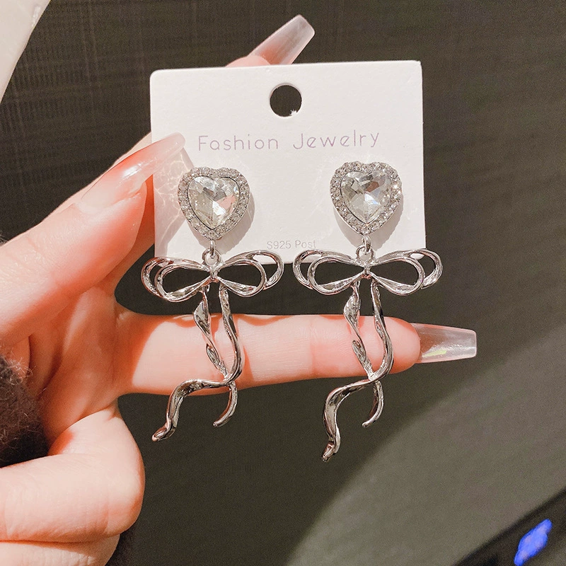 Серьги, универсальная серебрянная игла, аксессуар, образец серебра 925, стиль легкого люкса
