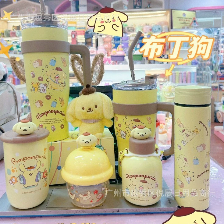 Sanrio, cute high quality glass, handheld capacious straw
