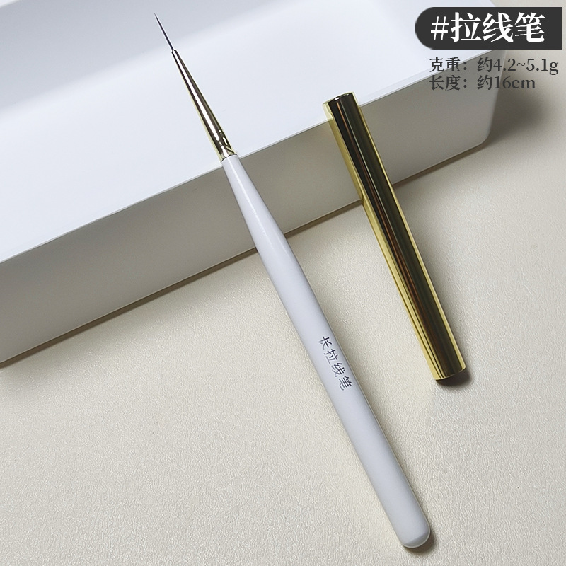 日本式ネイルペン6本のカラーブラシセットの光治療機能をスキャンして線を引いて花のカラーペンを描きます。|undefined