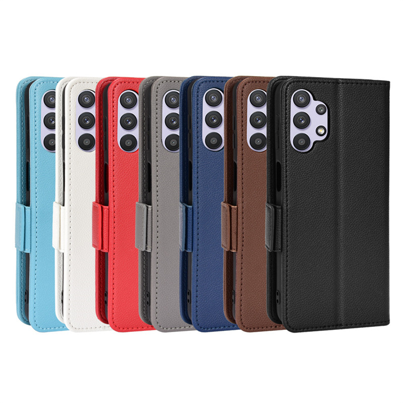 Suitable for Samsung Galaxy A32 4g Mobile Phone Case Flip Card Protective Cover Side Buckle Pebbled Pattern Stand Leather Case Suitable for Samsung Galaxy A32 4g Mobile Phone Case Flip Card Protective Cover Side Buckle Pebbled Pattern Stand Leather Case