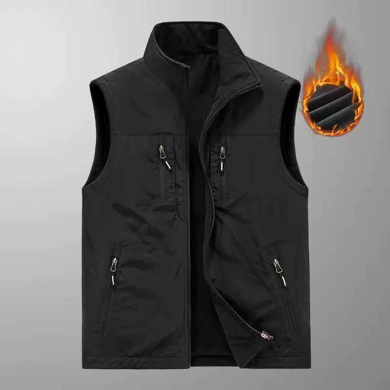 Double-sided travel sports warm vest, plus size