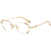 The new cut -edge starlight, light -flashing diamond anti -blue light old flower mirror Douyin same lady old flowers mirrorless glasses