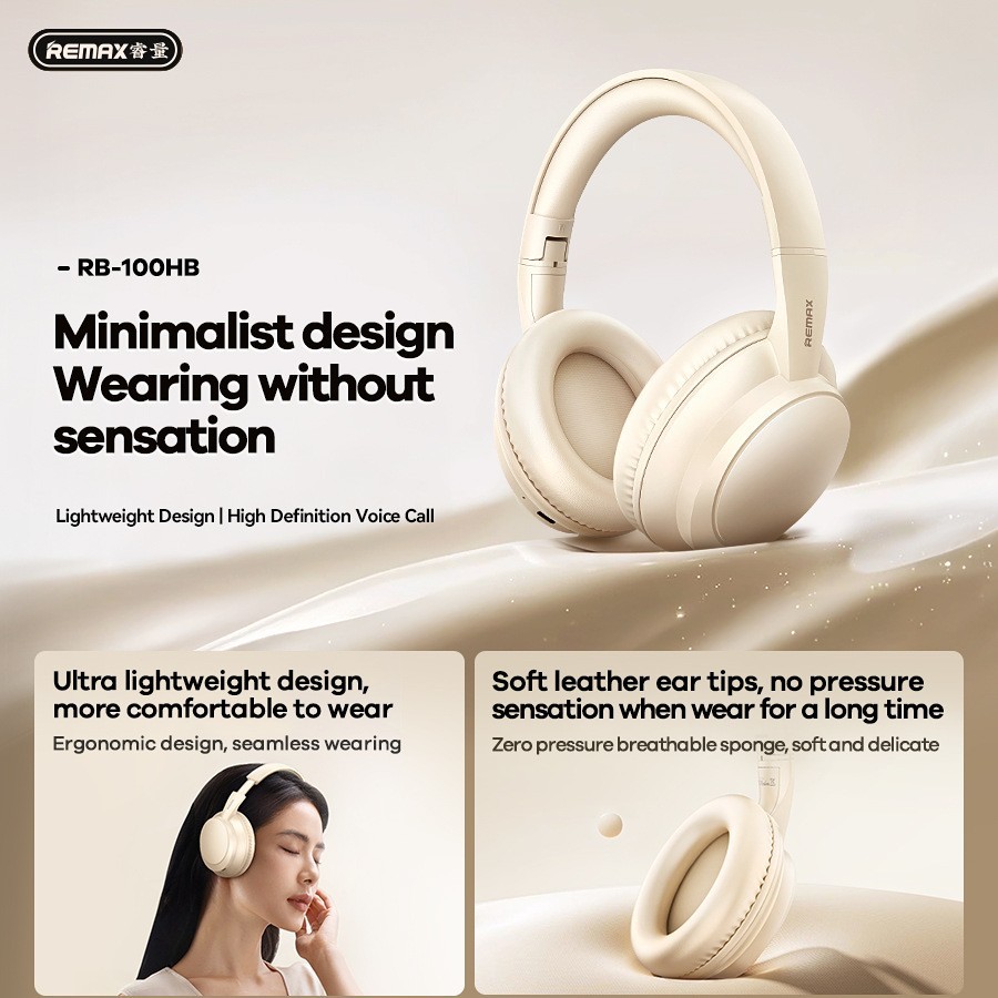 REMAX Peugeot nuevo auriculares inalámbricos RB - 100HB ruido alto bajo auriculares de juego al por mayor transfronterizos