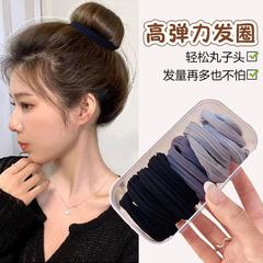 高弾力耐久性のあるお団子の髪輪の女性の頭の皮の筋を締めません。