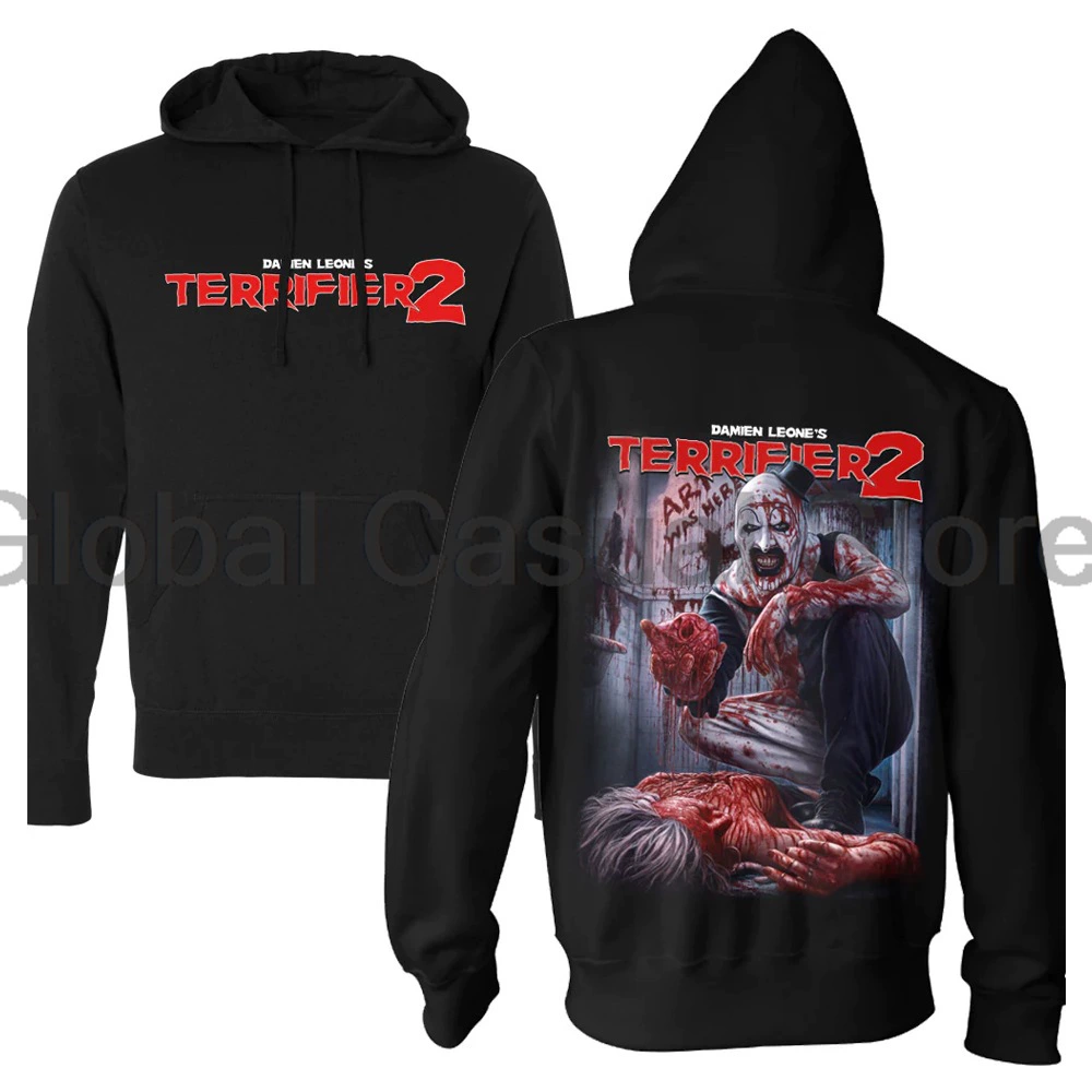 Свитшот Terrifier 3 Толстовка, графический принт спереди и сзади, косплей на Хэллоуин, размеры XS–XXXL